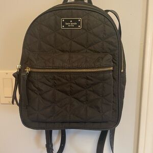 Kate Spade Black Quilted Backpack